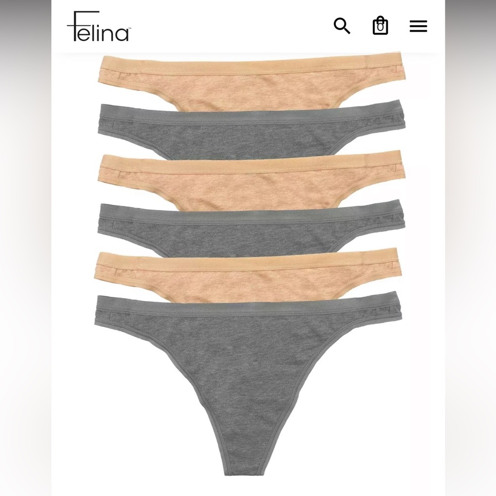 NWT Felina Cotton Thongs